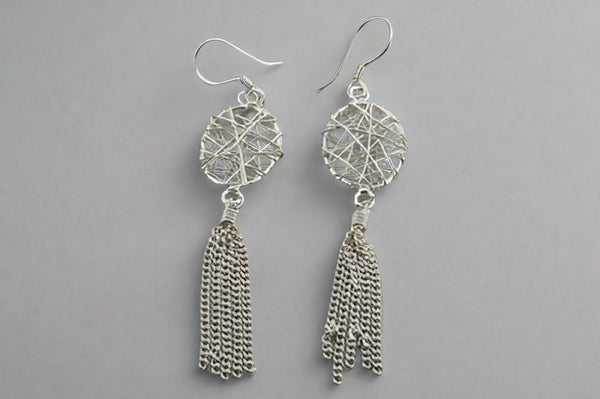 tassle earring - oval - Makers & Providers