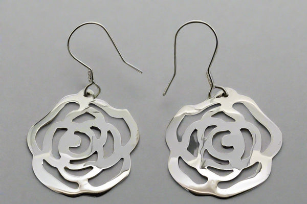 small flat rose earring - Makers & Providers