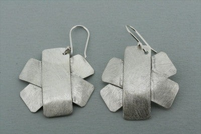 matte 3 layered cross earring - Makers & Providers