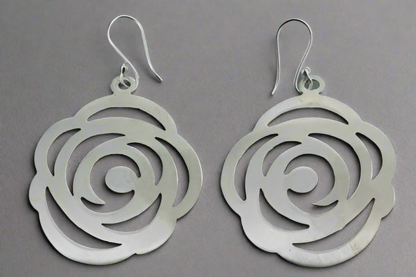 large matte rose earring - Makers & Providers