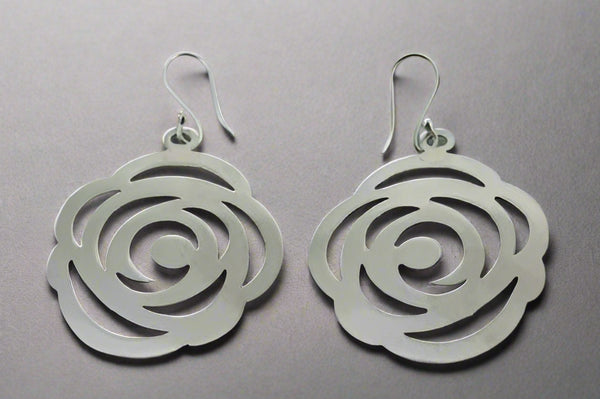 large matte rose earring - Makers & Providers