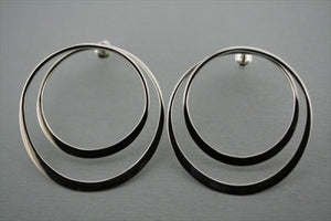 spiral hoop stud - sterling silver - Makers & Providers