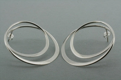 spiral hoop stud - sterling silver - Makers & Providers