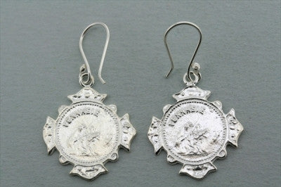 Ancient Greek coin earrings - sterling silver - Makers & Providers