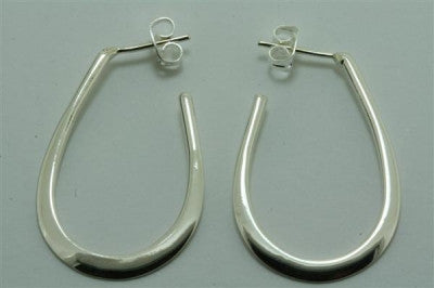 long horseshoe hoop stud