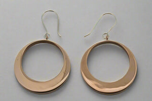 copper off centre circle earring - Makers & Providers