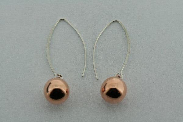 10mm Copper Ball Drop Earring - Makers & Providers