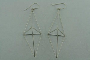 double pyramid earring - sterling silver - Makers & Providers