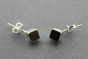 small cube stud - sterling silver - Makers & Providers