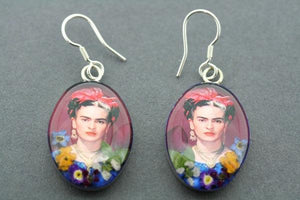 Frida flower earring - sterling silver - Makers & Providers