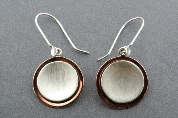 copper/silver cup earring - Makers & Providers