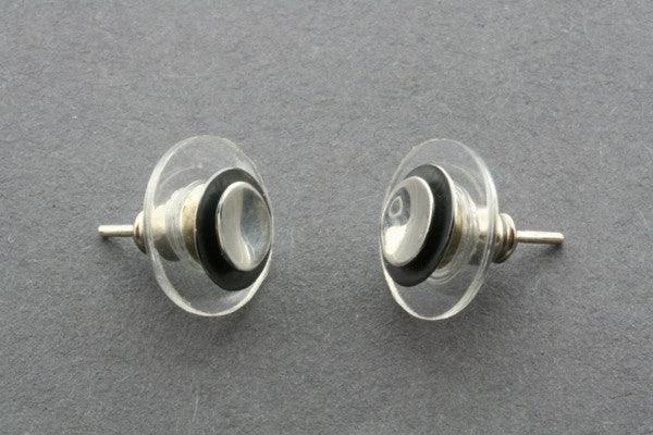 small silver & oxi cup stud - Makers & Providers