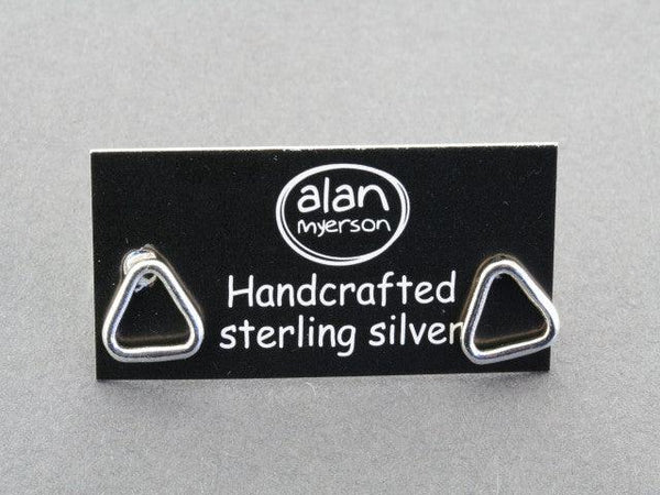 open triangle stud - sterling silver - Makers & Providers