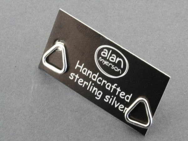 open triangle stud - sterling silver - Makers & Providers