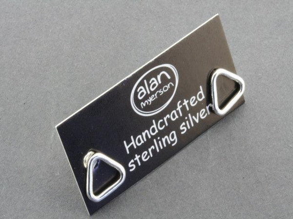 open triangle stud - sterling silver - Makers & Providers