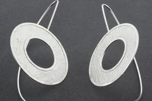 textured circle cutout drop earring - Makers & Providers