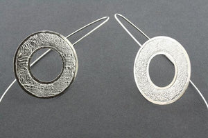 textured circle cutout drop earring - Makers & Providers