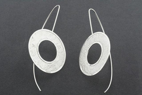 textured circle cutout drop earring - Makers & Providers