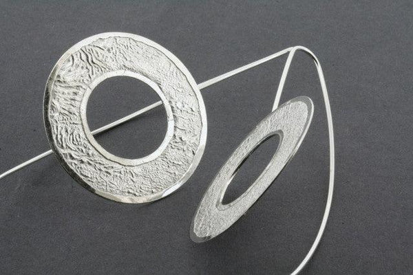 textured circle cutout drop earring - Makers & Providers