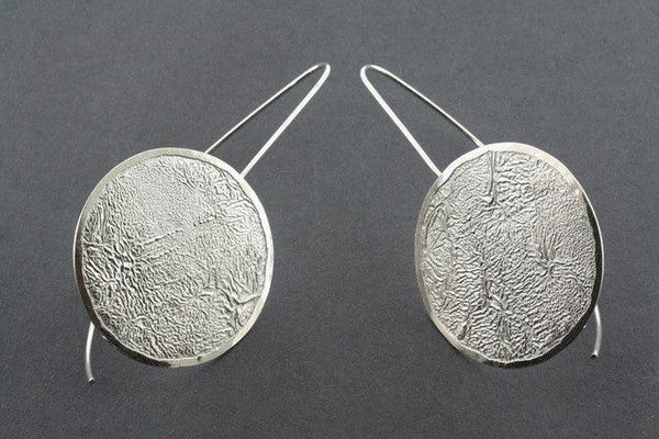 textured circle drop earring - Makers & Providers