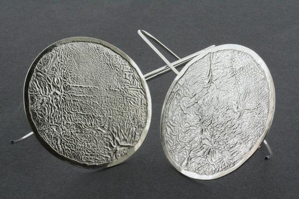 textured circle drop earring - Makers & Providers