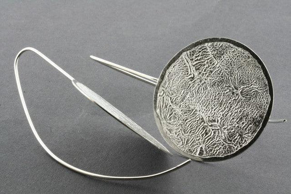 textured circle drop earring - Makers & Providers