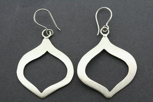 brushed flat teardrop earring - Makers & Providers