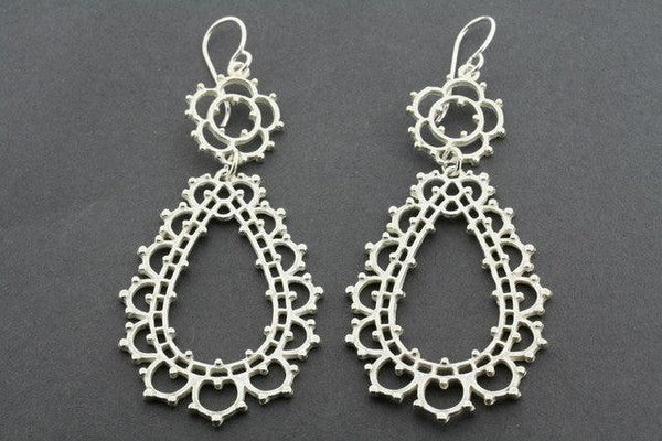 ornate chandelier earring - sterling silver - Makers & Providers