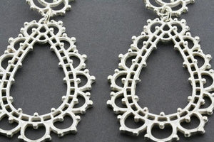 ornate chandelier earring - sterling silver - Makers & Providers