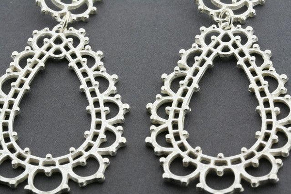 ornate chandelier earring - sterling silver - Makers & Providers