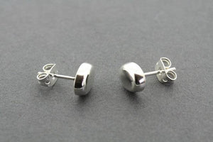 Thick oval stud - sterling silver - Makers & Providers