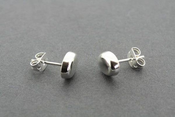 Thick oval stud - sterling silver - Makers & Providers
