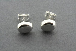 Thick oval stud - sterling silver - Makers & Providers