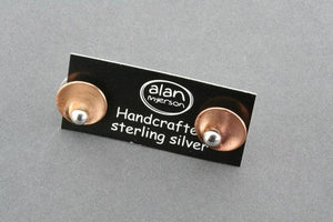 copper disc & silver ball stud - Makers & Providers