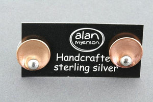 copper disc & silver ball stud - Makers & Providers