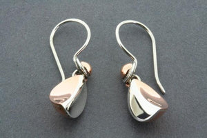 silver & copper half moon earrings - Makers & Providers