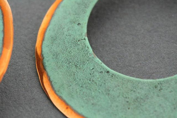 30 mm copper & patina hoops - Makers & Providers