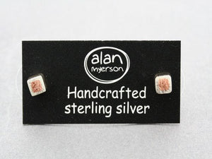 copper & silver stud - squared - Makers & Providers
