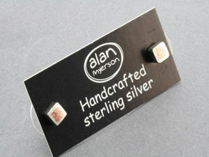 copper & silver stud - squared - Makers & Providers