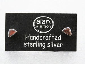 copper & silver stud - triangle - Makers & Providers