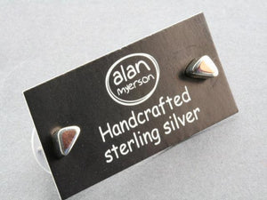 copper & silver stud - triangle - Makers & Providers