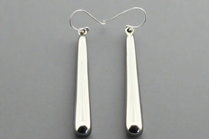 Flat long teardrop earring - sterling silver - Makers & Providers