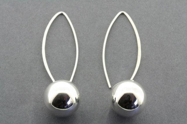 long drop ball earring