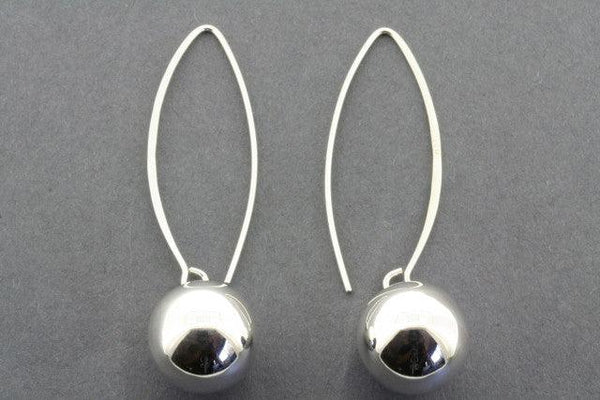 long drop ball earring