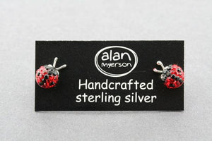 Crystal ladybird stud - red - Makers & Providers
