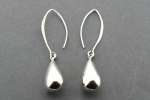 teardrop earring - large - sterling silver - Makers & Providers