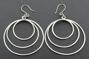 3 x large circle earring - sterling silver - Makers & Providers