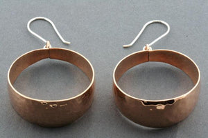 wide battered copper hoops - Makers & Providers