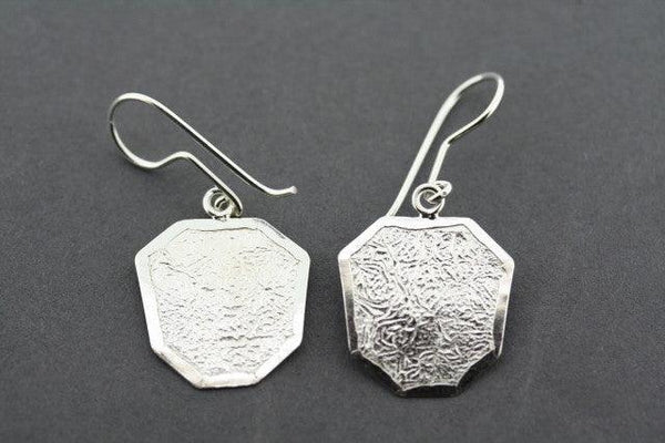 textured octagon hook earring - Makers & Providers