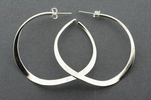 curved hoop stud - sterling silver - Makers & Providers